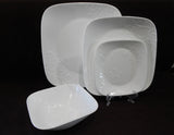❤️ NEW 16-pc CORELLE Square CHERISH DINNERWARE SET w/6.5" Appetizer Bread Plates