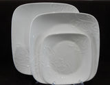 ❤️ NEW 16-pc CORELLE Square CHERISH DINNERWARE SET w/6.5" Appetizer Bread Plates