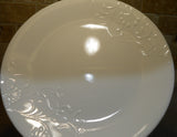 ❤️ NEW Corelle MADELINE / CHERISH Round 8.5" LUNCH PLATE White Embossed Floral