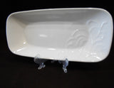 ❤ HTF Corelle CHERISH 10x5 APPETIZER TRAY Embossed Serving Platter Oblong Plate