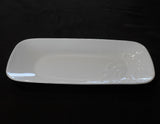 ❤ HTF Corelle CHERISH 10x5 APPETIZER TRAY Embossed Serving Platter Oblong Plate