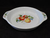 ❤️ NEW Corelle 9" CHUTNEY PIE PLATE Fruit White Stoneware Handles Deep Dish
