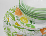 ❤️ 20-pc CORELLE Contemporary Fruit DINNERWARE SET Citrus & Foliage Lemon Lime Orange