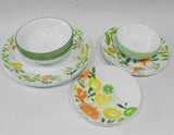 ❤️ 20-pc CORELLE Contemporary Fruit DINNERWARE SET Citrus & Foliage Lemon Lime Orange