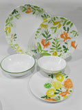 ❤️ 20-pc CORELLE Contemporary Fruit DINNERWARE SET Citrus & Foliage Lemon Lime Orange