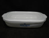 ❤️ CORNING Anniversary 2.5-Qt CORNFLOWER BLUE Stoneware Baker *CASSEROLE & COVER
