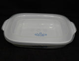 ❤️ CORNING Anniversary 2.5-Qt CORNFLOWER BLUE Stoneware Baker *CASSEROLE & COVER