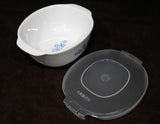 ❤️ CORNING Anniversary 20-oz CORNFLOWER BLUE Stoneware *BAKER BOWL & COVER