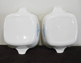 ❤️ 4-pc Corningware BLUE CORNFLOWER Pyroceram Petite Pans P41 DISHES & COVERS