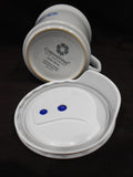 CorningWare Corelle CORNFLOWER BLUE 20-oz MEAL MUG 60th Anniv Stoneware Vent Lid