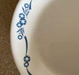 Excellent '70's CORELLE by Corning BLUE CORNFLOWER SERVING PLATTER Chop Plate