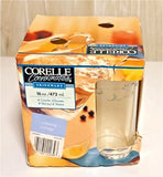 ❤️ 4 Corelle COUNTRY COTTAGE 16-oz GLASSES Straight Sides Cooler Tumblers Hearts Vines