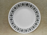 12-pc Corelle CUSCO DINNERWARE SET Plates Bowls *Black Bohemian Textiles Abstract Sketches