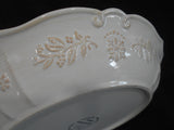 ❤️ Corningware TRADITIONS WHITE 9" PIE PLATE Embossed Fluted Deep Dish Stoneware