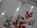Corelle KYOTO LEAVES Melamine RECTANGULAR TRAY Serving 19x11 Japanese Watercolor