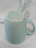 ❤️ Corelle DELANO 11-oz STONEWARE MUG 4" Coffee CUP Aqua Blue Sea Mist Green