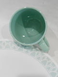 ❤️ Corelle DELANO 11-oz STONEWARE MUG 4" Coffee CUP Aqua Blue Sea Mist Green