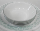 ❤️ 4 Corelle DELANO 10-oz DESSERT BOWLS Anders Sauce Dip Fruit Aqua Mist Pale Green