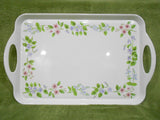 ❤️ Corelle DELICATE ARRAY Melamine RECTANGULAR TRAY Serving 19 x 11 Colorful Florals