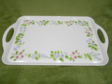 ❤️ Corelle DELICATE ARRAY Melamine RECTANGULAR TRAY Serving 19 x 11 Colorful Florals