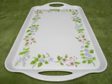 ❤️ Corelle DELICATE ARRAY Melamine RECTANGULAR TRAY Serving 19 x 11 Colorful Florals