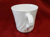 🍂 New CORELLE Corning ENHANCEMENTS Swirl 9-oz CUP Vitrelle White Glass Mug