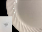 ❤️ 1 CORELLE Impressions ENHANCEMENTS 10.25" DINNER PLATE White Swirl Rim