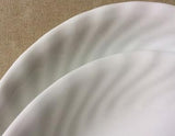 2 Corelle Corning ENHANCEMENTS 20-oz PASTA BOWLS Soup 8.5" White Swirled Rims