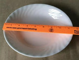 2 Corelle Corning ENHANCEMENTS 20-oz PASTA BOWLS Soup 8.5" White Swirled Rims