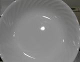 4 Corelle ENHANCEMENTS 20-oz PASTA BOWLS Soup 8.5" White Swirled Fluted Rim