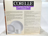 20-pc Corelle ENHANCEMENTS White DINNERWARE SET Plates Bowls 9-oz Cup & Saucers