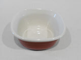 ❤️ 1 CorningWare RED ETCH 7-oz Square RAMEKIN BOWL Textured Stoneware 4" x 1.5"