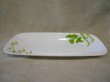 Corelle EUROPEAN HERBS 10x5 Rectangular Appetizer Serving TRAY Plate Garden Green