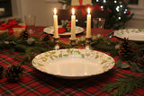 Corelle EVERGREEN ROSE 8.5" LUNCH PLATE Christmas Green Holly Red Berries