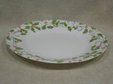 Corelle EVERGREEN ROSE 8.5" LUNCH PLATE Christmas Green Holly Red Berries