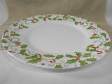 New Corelle EVERGREEN ROSE 10.75" DINNER PLATE Christmas Green Holly Red Berries