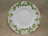 Corelle EVERGREEN ROSE 6.25" PLATE Bread Dessert Appetizer Christmas Holly Berry
