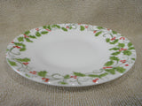 Corelle EVERGREEN ROSE 6.25" PLATE Bread Dessert Appetizer Christmas Holly Berry