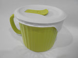 NEW Corningware SPROUT GREEN 20-oz MEAL MUG French White Pop-Ins Vent Lid