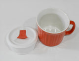 1  Corningware VERMILLION Cinnabar ORANGE RED 20-oz MEAL MUG French White Pop-Ins