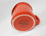 1  Corningware VERMILLION Cinnabar ORANGE RED 20-oz MEAL MUG French White Pop-Ins