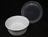 ❤️ 1 Corningware FRENCH WHITE Round 16-oz DISH & COVER Bake Serve Store Bowl