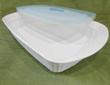 ❤️ NEW Corningware French White 9x13 STONEWARE DISH & Cover in THERMAL CARRIER