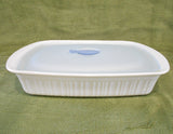 ❤️ NEW Corningware French White 9x13 STONEWARE DISH & Cover in THERMAL CARRIER