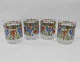 ❤️ 4 Corelle COUNTRY FESTIVAL 6-oz JUICE GLASSES Friendship Blue Birds Libbey
