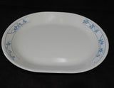❤️ Corelle FIRST OF SPRING Sandstone 12X10 SERVING PLATTER Chop Plate Blue Floral