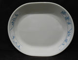 ❤️ Corelle FIRST OF SPRING Sandstone 12X10 SERVING PLATTER Chop Plate Blue Floral