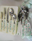 ❤️ 20-pc Corelle WINTER HOLLY FLATWARE SET Christmas Holiday Seasonal Red Green