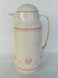 ❤️ NEW Corelle FOREVER YOURS Pink Hearts 1-Qt Thermal SERVING CARAFE Hot Cold Coffee Tea