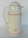 ❤️ NEW Corelle FOREVER YOURS Pink Hearts 1-Qt Thermal SERVING CARAFE Hot Cold Coffee Tea